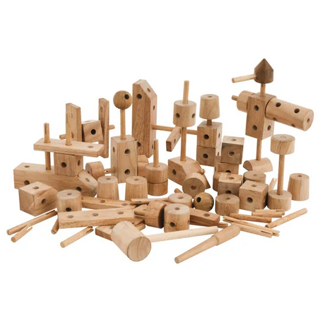 Wooden Construction Set - 85 pieces - Modern Teaching Aids NZ