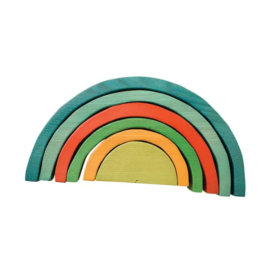 Colourful Stacking Rainbow Blocks - 6 pieces - Modern Teaching Aids NZ