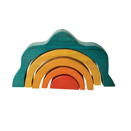 Sunrise Stacking Blocks - 5 pieces - Modern Teaching Aids NZ