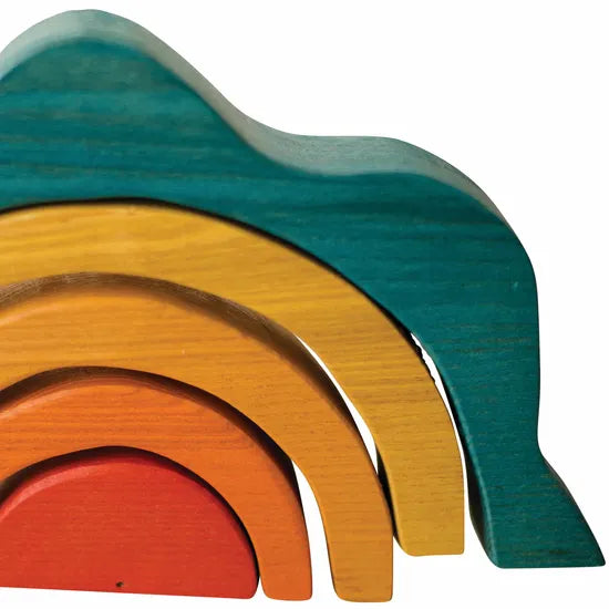 Sunrise Stacking Blocks - 5 pieces - Modern Teaching Aids NZ