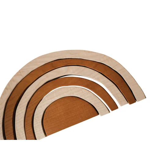 Natural Stacking Rainbow Blocks - 6 pieces - Modern Teaching Aids NZ