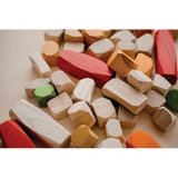 Wooden Stacking Gems - 50 pieces - Modern Teaching Aids NZ