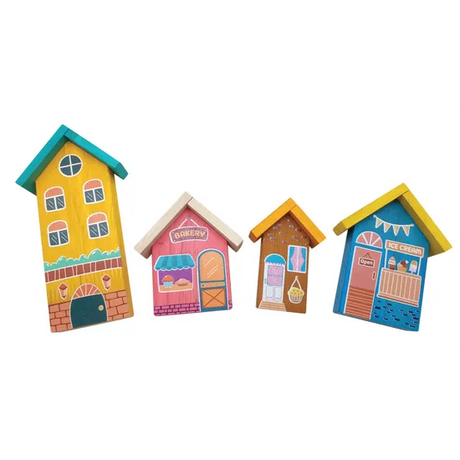 Wooden Play House Set of 4 - Modern Teaching Aids NZ