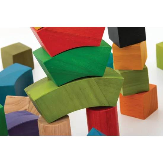 Colourful Wooden Blocks - 100cm - Modern Teaching Aids NZ