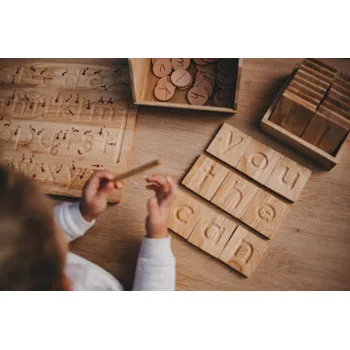 Wooden Alphabet Tiles - Modern Teaching Aids NZ