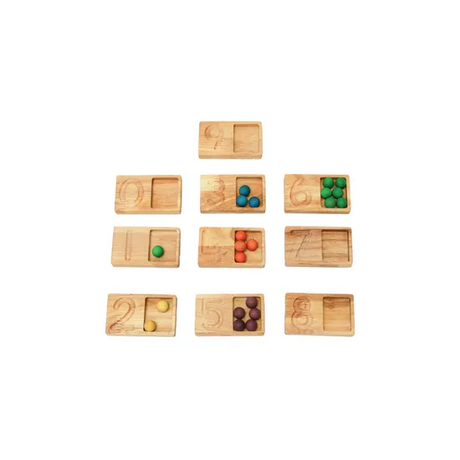 Wooden Number Tracing & Counting Trays - Modern Teaching Aids NZ