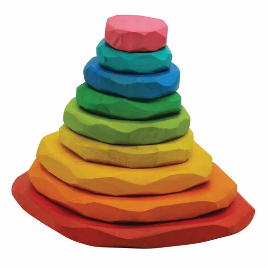 Coloured Stacking Stones - Set of 9 - Modern Teaching Aids NZ