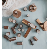 Natural Tree Blocks - 106 pieces - Modern Teaching Aids NZ