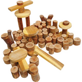 Natural Tree Blocks - 106 pieces - Modern Teaching Aids NZ