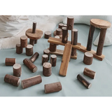 Natural Tree Blocks - 106 pieces - Modern Teaching Aids NZ