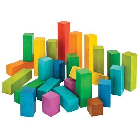Rainbow Building Blocks - 25 pieces - Modern Teaching Aids NZ