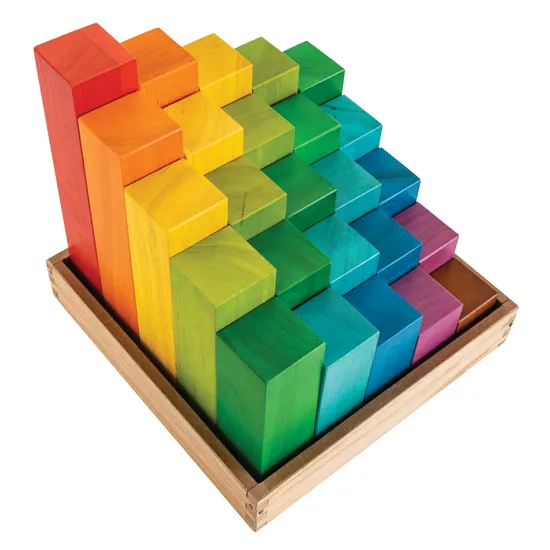 Rainbow Building Blocks - 25 pieces - Modern Teaching Aids NZ