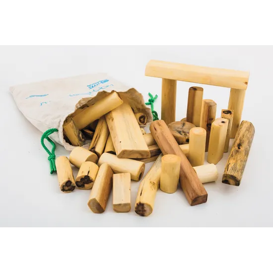 Natural Barkless Tree Block 42 Pieces
