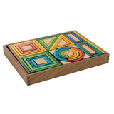 Geometric Rainbow Blocks -  38 pieces - Modern Teaching Aids NZ