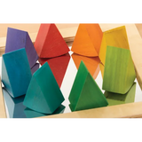 Geometric Rainbow Blocks -  38 pieces - Modern Teaching Aids NZ
