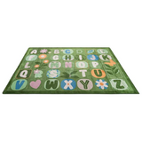 Green Alphabet Rug - 3 (L) x 2 (W) m - Modern Teaching Aids NZ