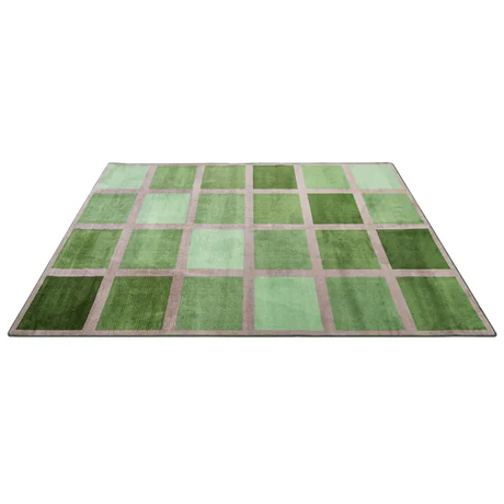 Green Squares Rug - 3 (L) x 2 (W) m - Modern Teaching Aids NZ