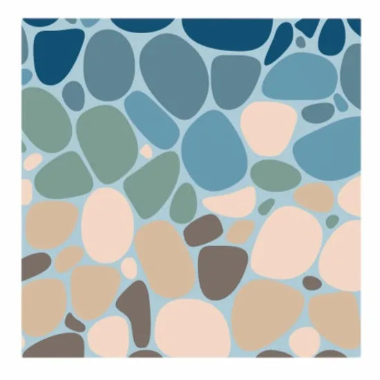 Large Pebble Placement Rug - 3 (L) x 3 (W) m