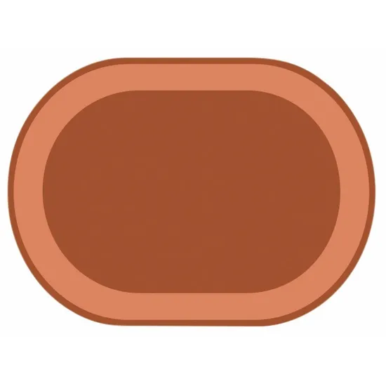 Terracotta Oval Rug - 2.74 (L) x 2 (W) m