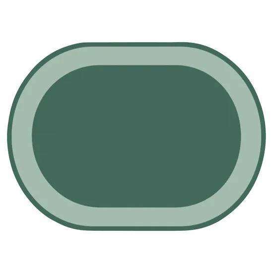 Green Oval Rug - 2.74 (L) x 2 (W) m