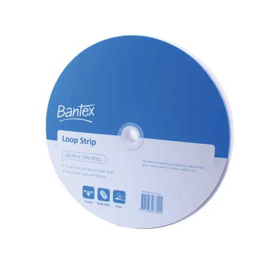 Bantex Loop Strip Roll 25 mm x 25 m - Modern Teaching Aids NZ