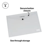 Document Envelopes A3 Button - Pack of 5 - Modern Teaching Aids NZ