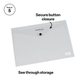 Document Envelopes A4 Button - Pack of 5 - Modern Teaching Aids NZ