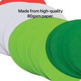 Christmas Paper Circles 120mm - Pack of 100 - Modern Teaching Aids NZ