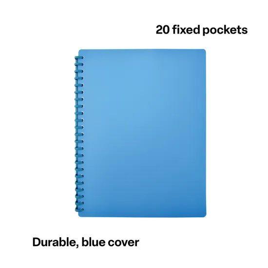 Display Book A4 Blue 20 Pocket - Modern Teaching Aids NZ