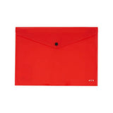 Document Wallet A4 Button Close Red - Modern Teaching Aids NZ