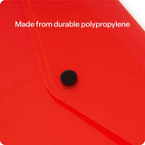 Document Wallet A4 Button Close Red - Modern Teaching Aids NZ