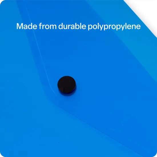 Document Wallet A4 Button Close Blue - Modern Teaching Aids NZ