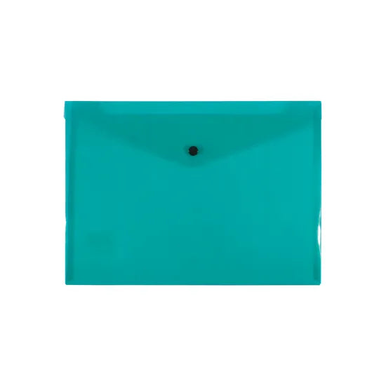 Document Wallet A4 Button Close Green - Modern Teaching Aids NZ