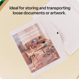 Document Wallet A4 Button Close Clear - Modern Teaching Aids NZ