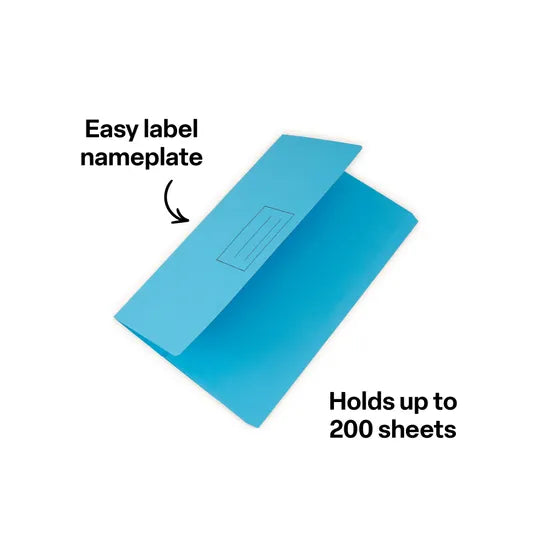Document Wallet Foolscap Blue - Modern Teaching Aids NZ