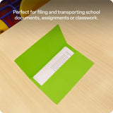 Document Wallet Foolscap Green - Modern Teaching Aids NZ