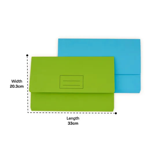Document Wallet Foolscap Green - Modern Teaching Aids NZ