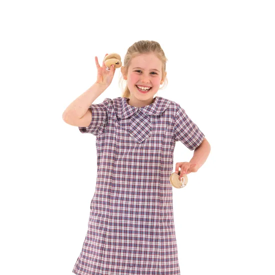 Castanet Natural Wooden Pair - 5.5cm Diameter - Modern Teaching Aids NZ