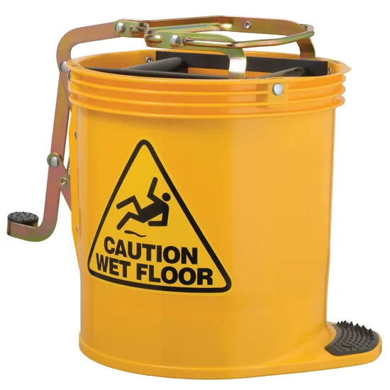 Contractor Mop Wringer Bucket 15lt Yellow - Modern Teaching Aids NZ