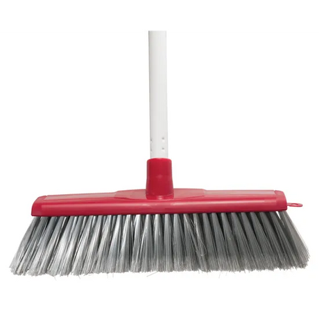 Classic Indoor Soft Broom with handle Red - Modern Teaching Aids NZ