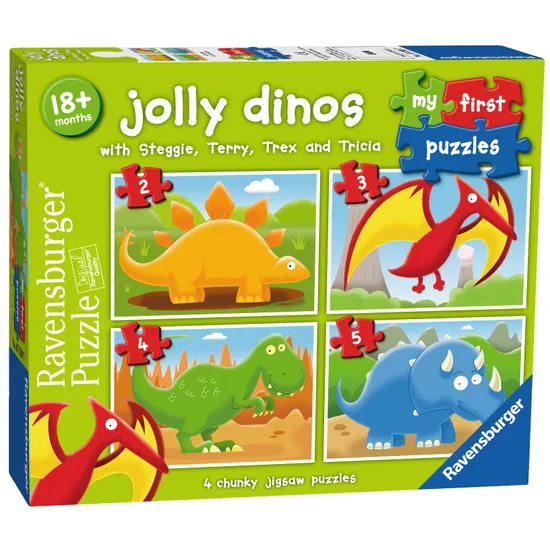 Rburg - Jolly Dinos My First Puzzle 2 3 4 5pc - Modern Teaching Aids NZ