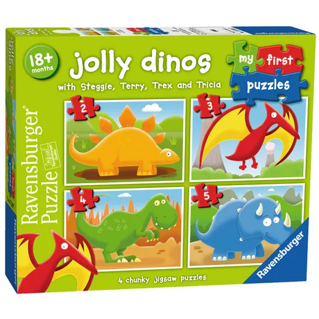 Rburg - Jolly Dinos My First Puzzle 2 3 4 5pc - Modern Teaching Aids NZ
