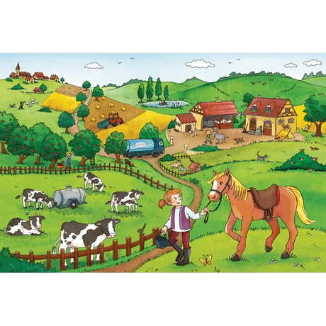 Rburg - Working on the Farm Puzzle 2x12pc - Modern Teaching Aids NZ