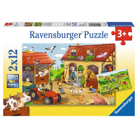 Rburg - Working on the Farm Puzzle 2x12pc - Modern Teaching Aids NZ
