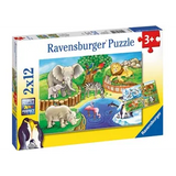 Rburg - Animals in the Zoo Puzzle 2x12p - Modern Teaching Aids NZ