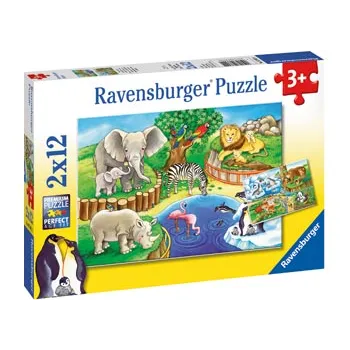 Rburg - Animals in the Zoo Puzzle 2x12p - Modern Teaching Aids NZ