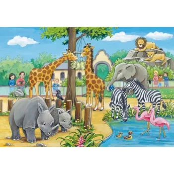 Rburg - Welcome to the Zoo Puzzle 2x24p - Modern Teaching Aids NZ