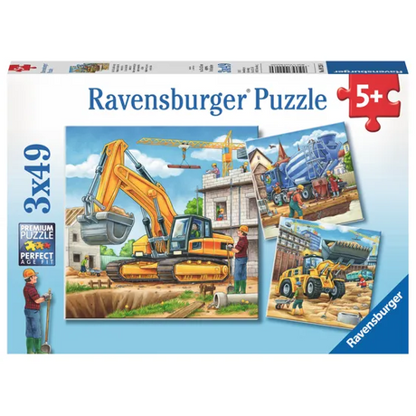 Ravensburger Construction Vehicle Puzzles Set of 3 - Modern Teaching Aids NZ