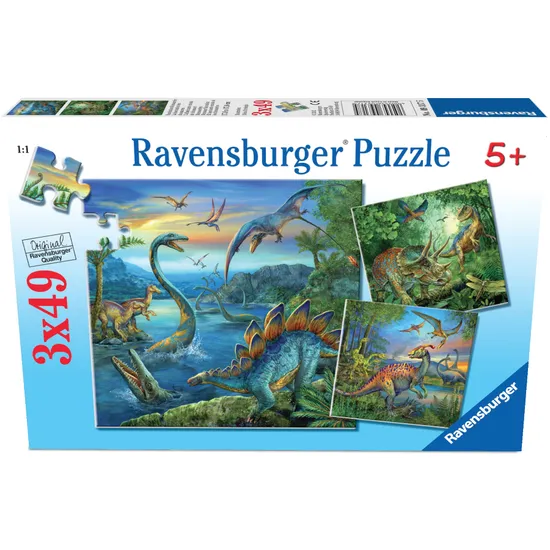 Rburg - Dinosaur Fascination Puzzle 3x49pc - Modern Teaching Aids NZ