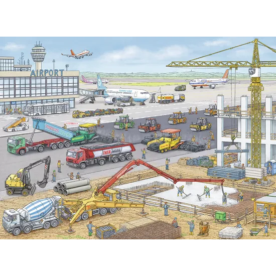 Rburg - Airport Construction Site 100pc - Modern Teaching Aids NZ